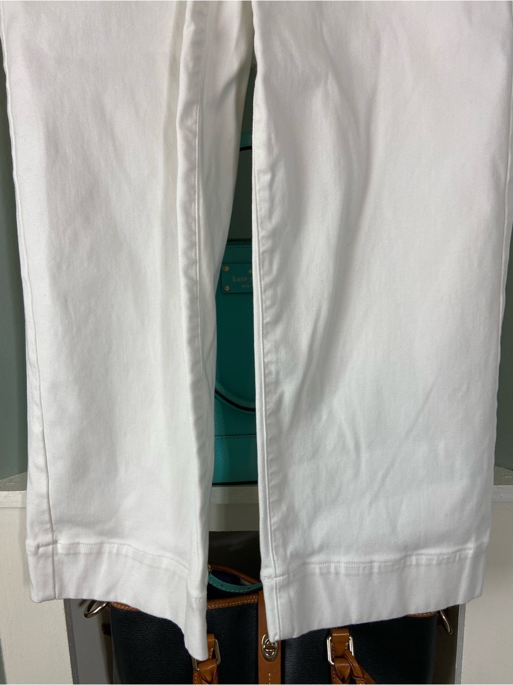 SPANX White Cropped Wide-Leg Trousers with Flap Pockets - Picture 11 of 13